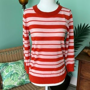 J Crew Striped Merino Wool Sweater Size XS